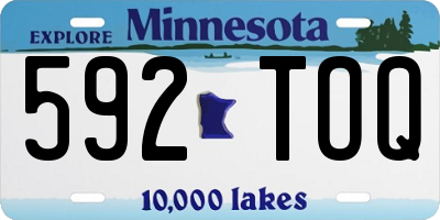 MN license plate 592TOQ