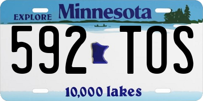 MN license plate 592TOS