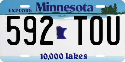 MN license plate 592TOU