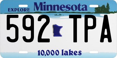 MN license plate 592TPA
