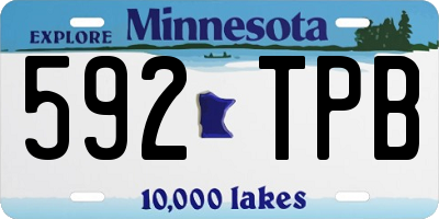 MN license plate 592TPB