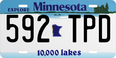 MN license plate 592TPD