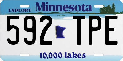 MN license plate 592TPE