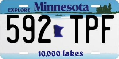 MN license plate 592TPF