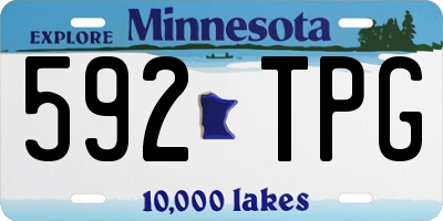 MN license plate 592TPG