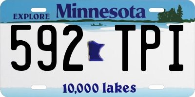 MN license plate 592TPI