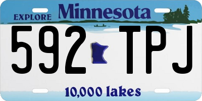 MN license plate 592TPJ