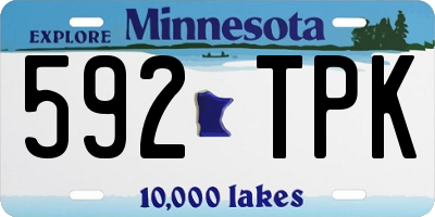 MN license plate 592TPK