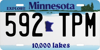 MN license plate 592TPM