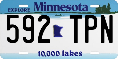 MN license plate 592TPN
