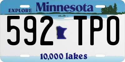 MN license plate 592TPO