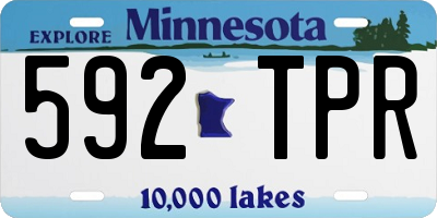 MN license plate 592TPR