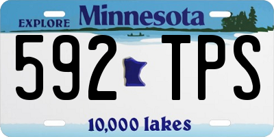 MN license plate 592TPS