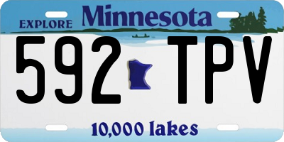 MN license plate 592TPV