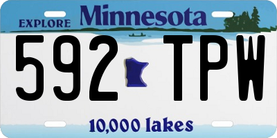 MN license plate 592TPW
