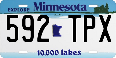 MN license plate 592TPX