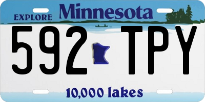 MN license plate 592TPY