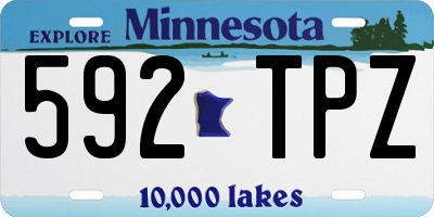 MN license plate 592TPZ