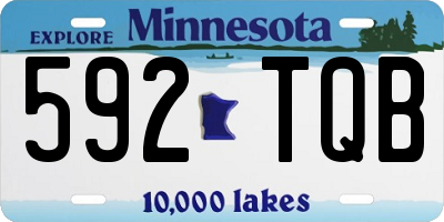MN license plate 592TQB