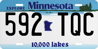 MN license plate 592TQC