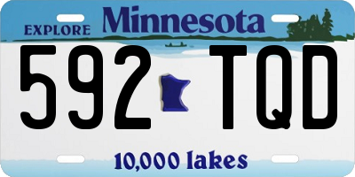 MN license plate 592TQD