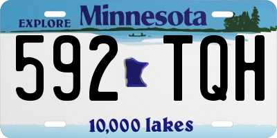 MN license plate 592TQH
