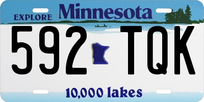 MN license plate 592TQK