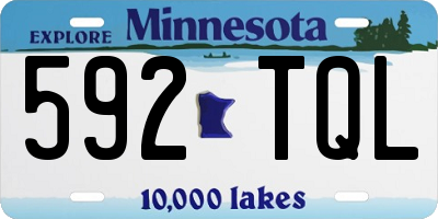 MN license plate 592TQL