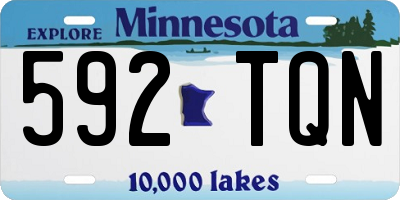 MN license plate 592TQN