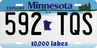 MN license plate 592TQS