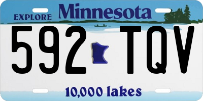 MN license plate 592TQV