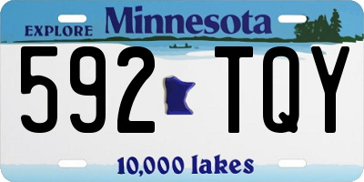 MN license plate 592TQY