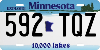 MN license plate 592TQZ