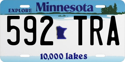 MN license plate 592TRA