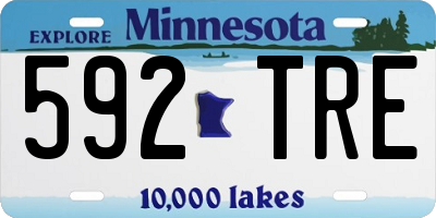 MN license plate 592TRE