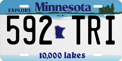 MN license plate 592TRI
