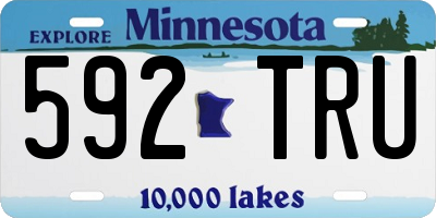MN license plate 592TRU