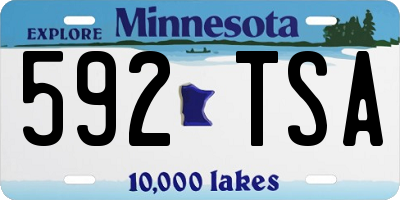 MN license plate 592TSA