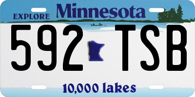 MN license plate 592TSB