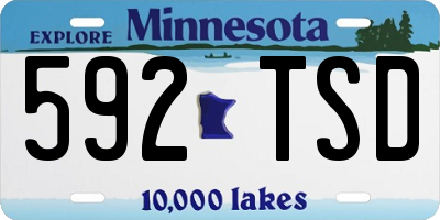 MN license plate 592TSD