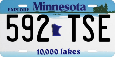 MN license plate 592TSE