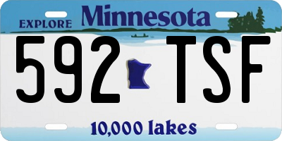 MN license plate 592TSF