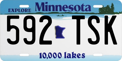 MN license plate 592TSK