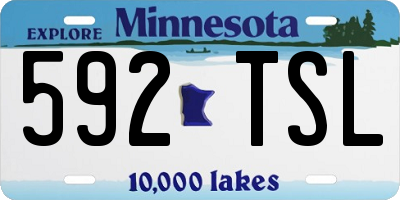MN license plate 592TSL