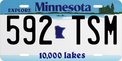 MN license plate 592TSM