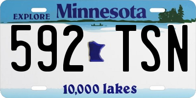 MN license plate 592TSN