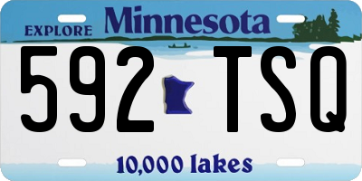 MN license plate 592TSQ