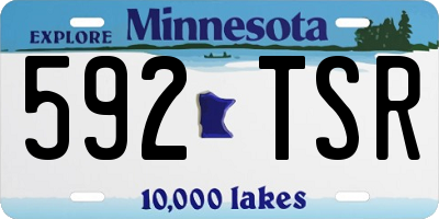 MN license plate 592TSR