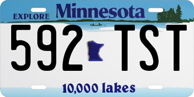MN license plate 592TST
