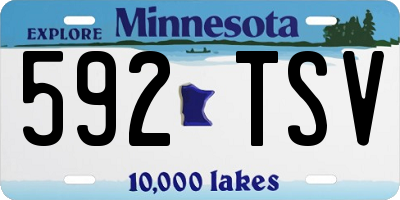 MN license plate 592TSV
